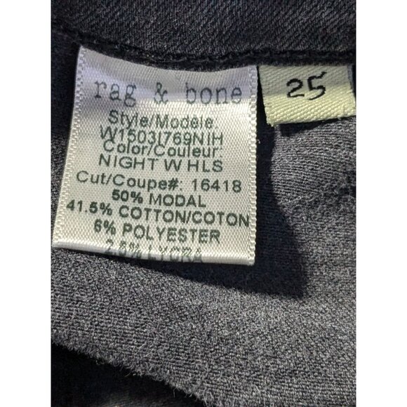 Rag & Bone Jeans Womens Size 25 Distressed Black Legging - Picture 5 of 16